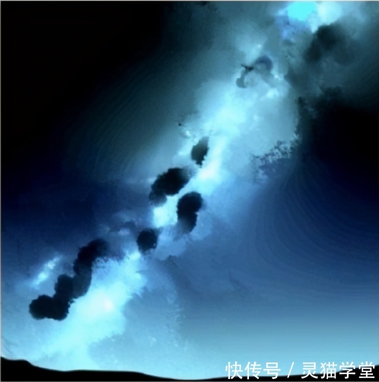 新手|板绘新手怎么画银河?简单粗暴银河画法教程!有手就会系列!