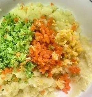 蔬菜|不要面粉的蔬菜土豆丸子，宝宝吃完瞬间安静了