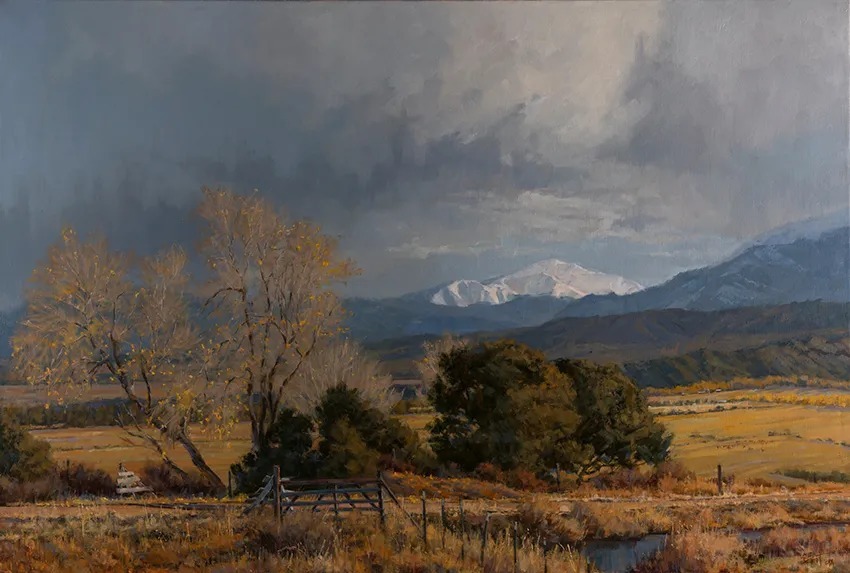 油画&她的风景油画清新自然，浪漫且又淳朴