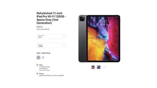 lid苹果开卖官翻2020款iPad Pro：A12Z处理器加持、比零售版能便宜2200元