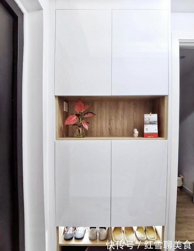 玄关|80平三房装修花了35W,婆婆负责监工,全屋效果美滋滋,太幸福了