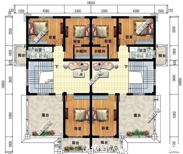 两兄弟|16×16.8米平顶双拼别墅,豪华外观下,是兄弟俩的同心坚持!