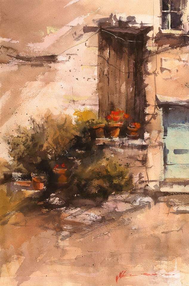 弗拉迪斯拉夫!印象水彩/美国当代艺术家弗拉迪斯拉夫水彩作品