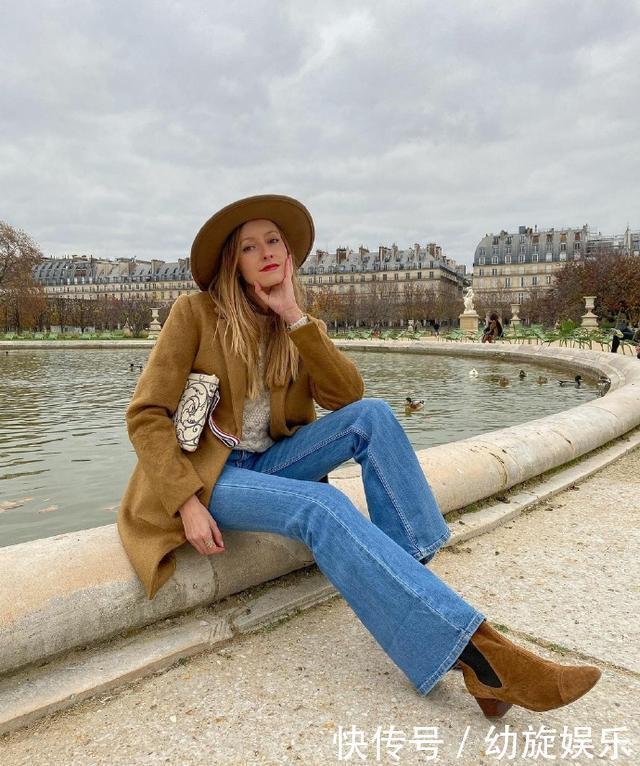 3种牛仔裤穿法,不露脚踝也显腿瘦,保暖时尚都有了