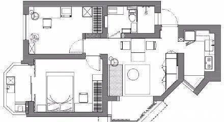 格局|73㎡北欧风小户型，格局划分明确，满满的治愈感，很温馨舒适！
