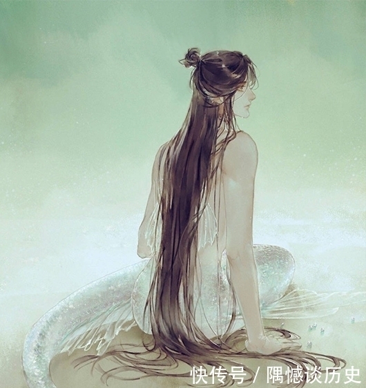 灰灰|《天官赐福》灰灰画的龙花,和人鱼谢怜很配,尾巴真的好长啊!