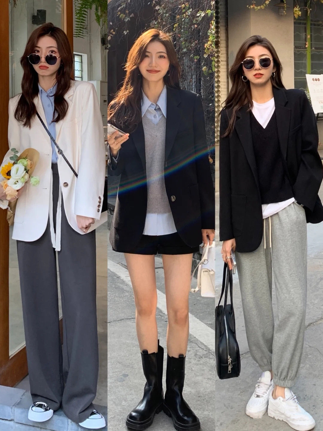 西装外套穿搭分享，休闲时尚又高级百搭，可打造多种风格还好搭配