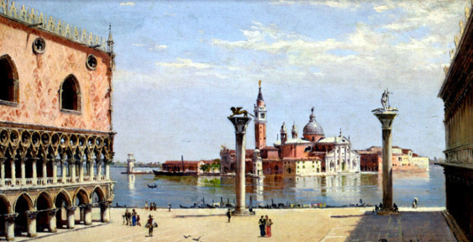 威尼斯@捷克斯洛伐克美女画家安东妮塔的建筑风景画,唯美!