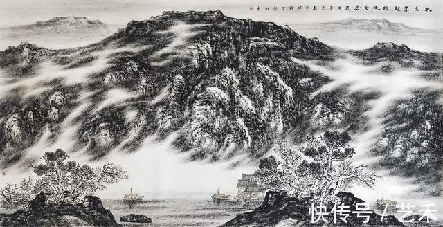 画家|著名焦墨云雾山水画家林晓丽----新没骨水墨淡彩风景艺术