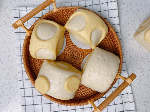  面团|南瓜花样馒头，只要一次发酵省时省力，香甜有嚼劲，比买的还好吃