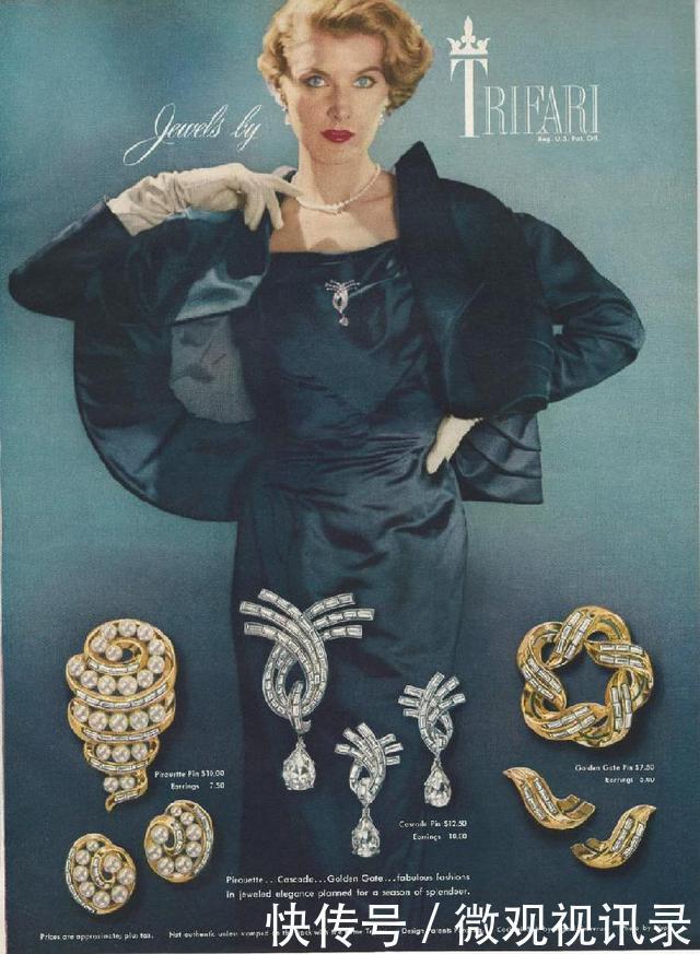 优雅|上游时尚|上世纪的珠宝海报,延续着时光的璀璨优雅