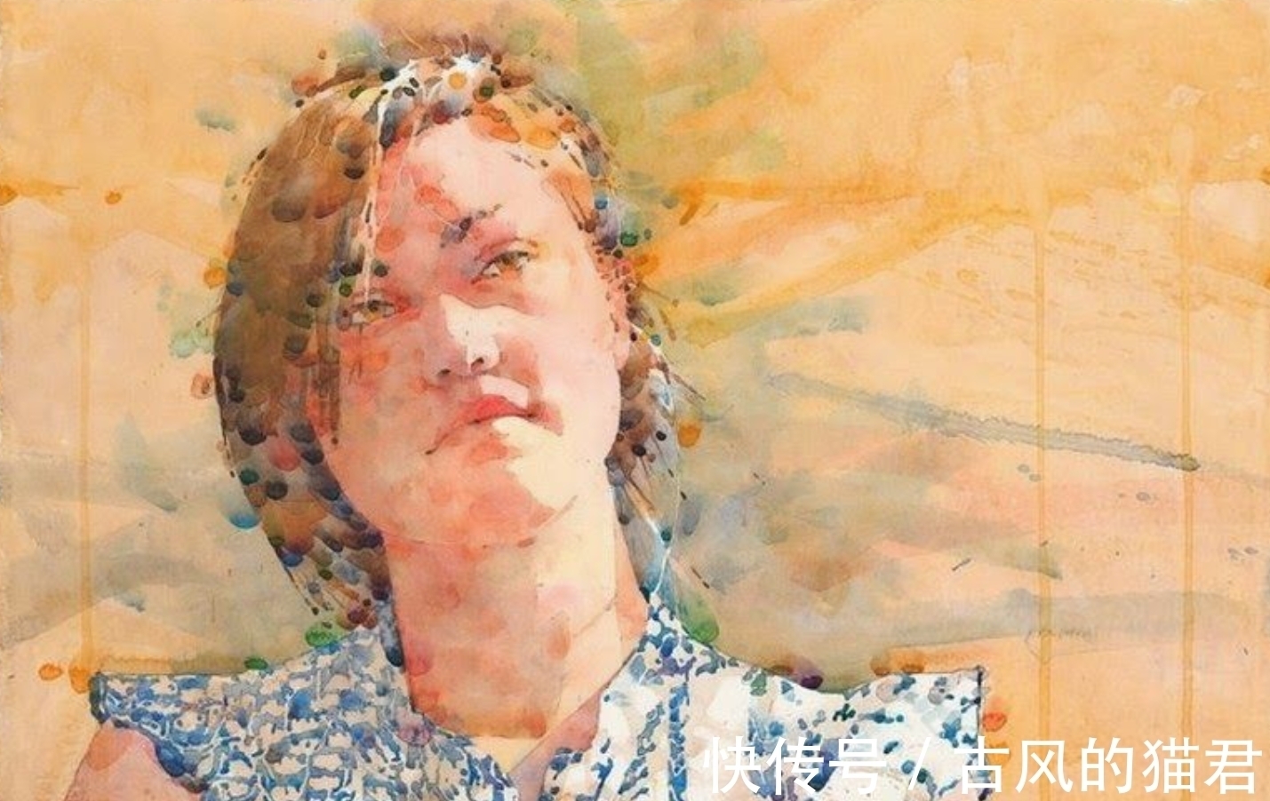 水彩艺术#这样的肖像画才称得上生动和传神——特德·纳托的水彩艺术尔