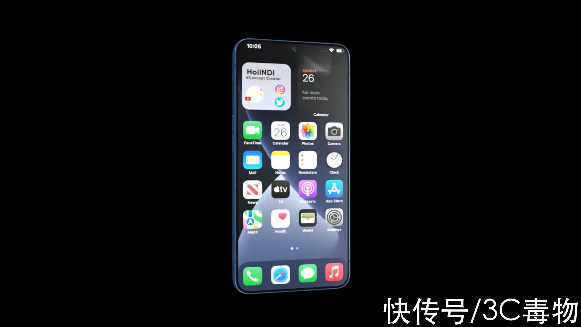 渲染图|iPhone14Max渲染图：2TB+侧边TouchID，屏下FaceID依然傲视群雄