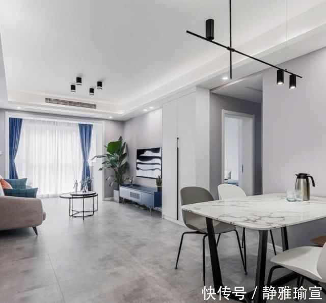 客厅|漂亮95㎡现代简约三房,全屋配色太美了,进门就被迷住了晒晒