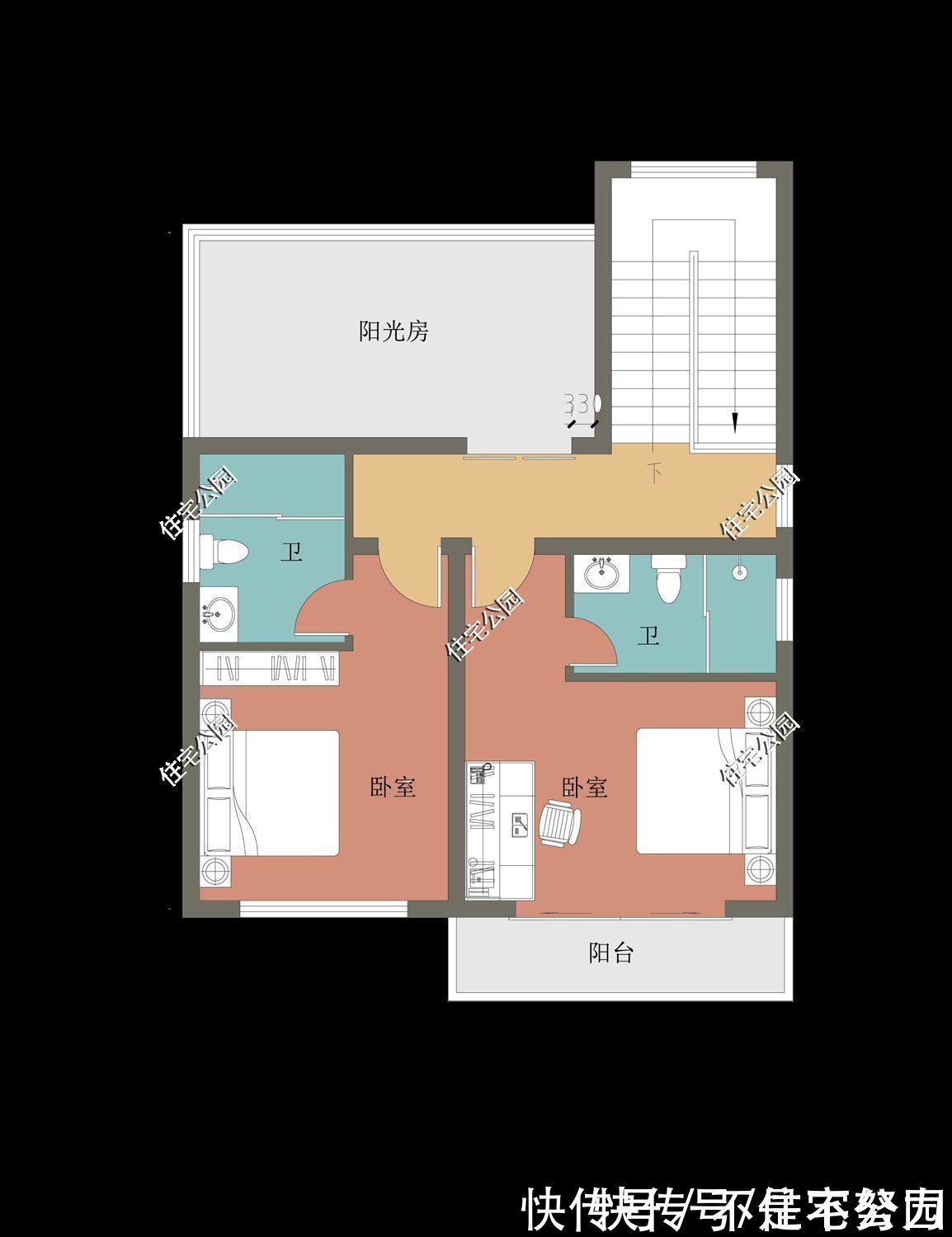 百平|8×9米占地只有86平,农村小户型这样设计,人见人爱