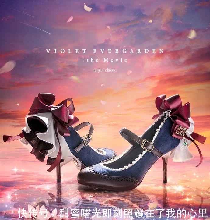 联名|京都动画《紫罗兰永恒花园》联名高跟鞋，“洛丽塔”系穿搭佳品