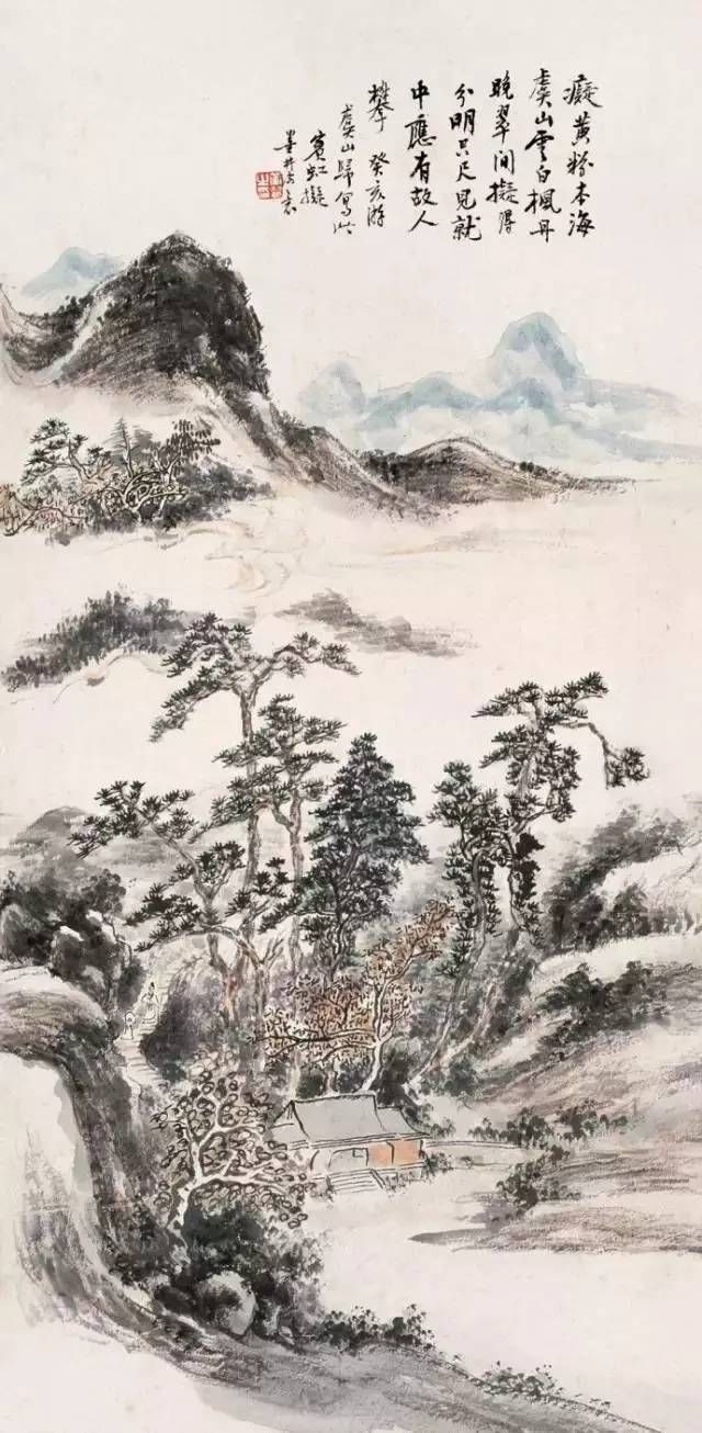 黄山汤口@黄宾虹山水画60幅，浑厚华滋，意境深邃，赏心悦目