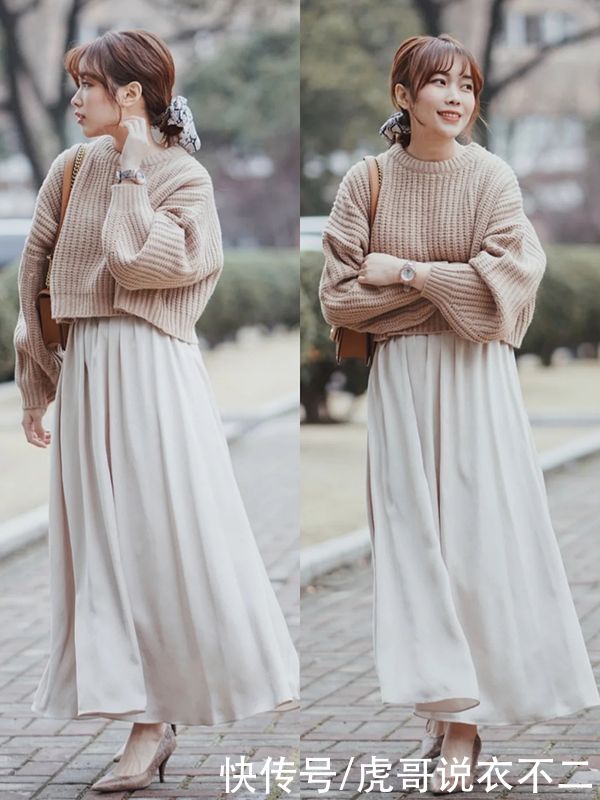 1米5的小个子春季怎么穿？看她的日系温柔风搭配，真的太会穿了