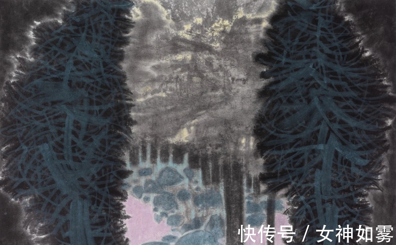 中国画$曹鑫中国画|有意渲染一种神秘而幽深的气氛