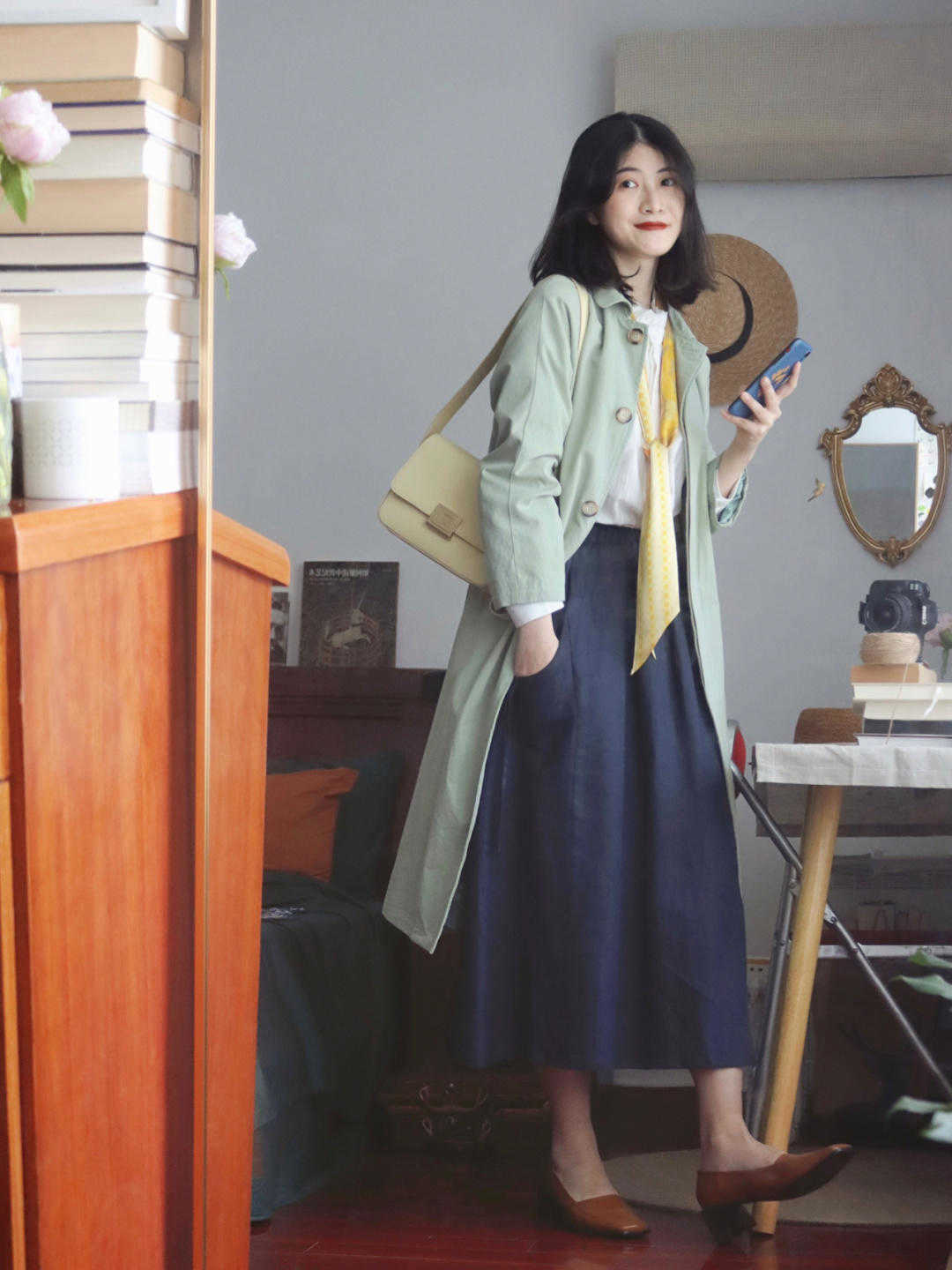 半身裙|又美又高贵,这个日系美女的私服穿搭,美好又高级