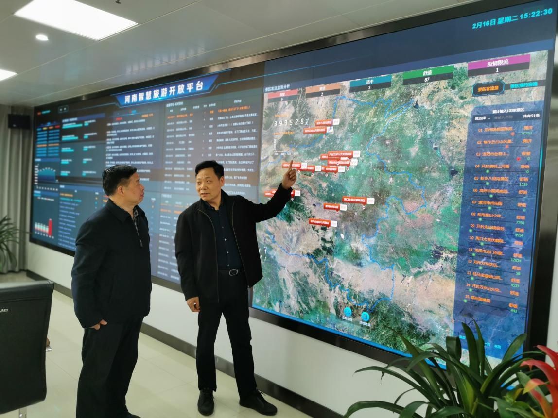 省应急管理厅一级巡视员孙兆贤调研指导河南智慧旅游开放平台