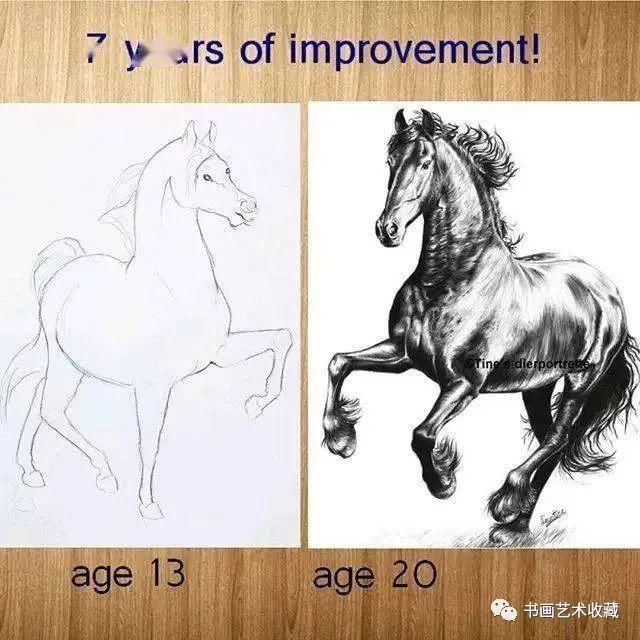  美女|一匹马画了16年！美女学渣逆袭成功，坚持下来很酷！