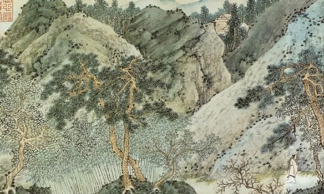 画友$文徵明笔下的《桃花源图》600年前的绘画真妙,构图严谨又漂亮