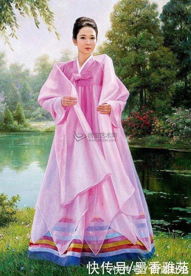芭蕾舞者&从朝鲜精美油画,欣赏美丽的朝鲜姑娘