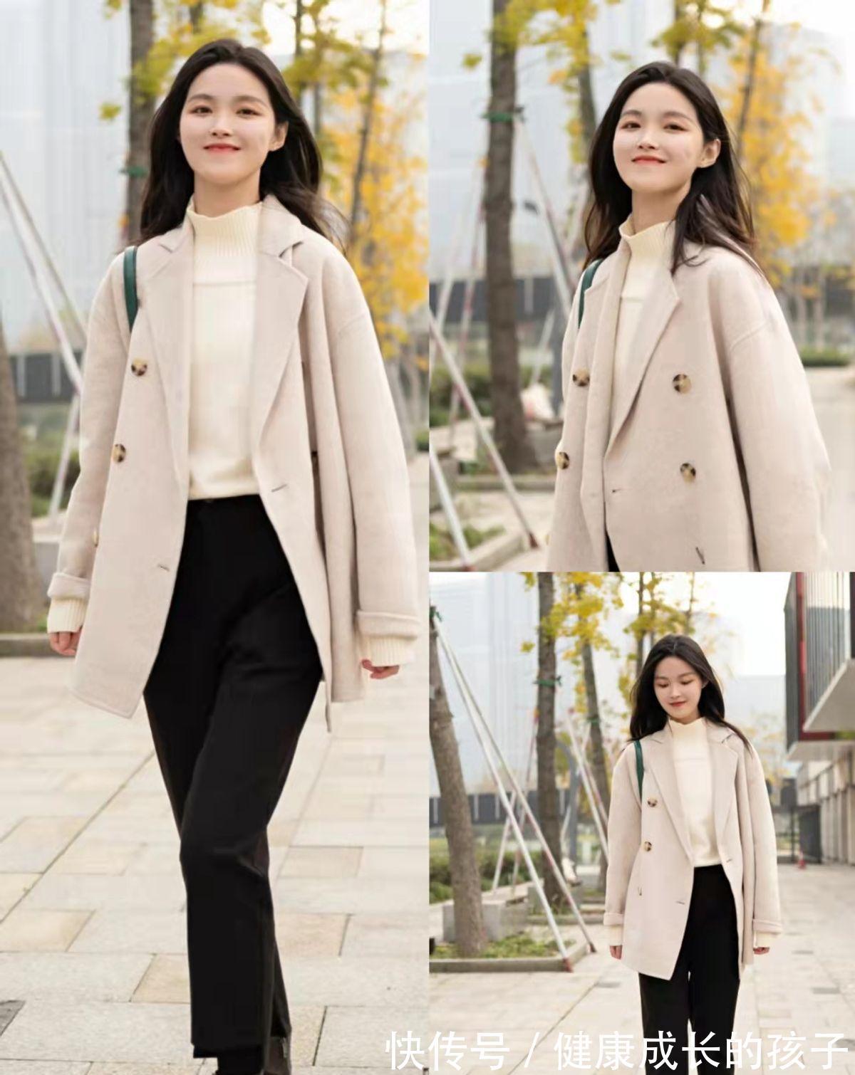 气质 冬季别总是穿深色大衣了,试试这3种“气质”搭配,温柔还舒适