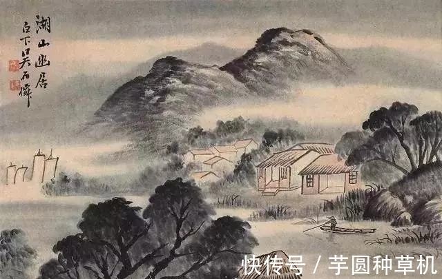 山水画@海派山水画大家|吴石仙的烟雨蒙蒙