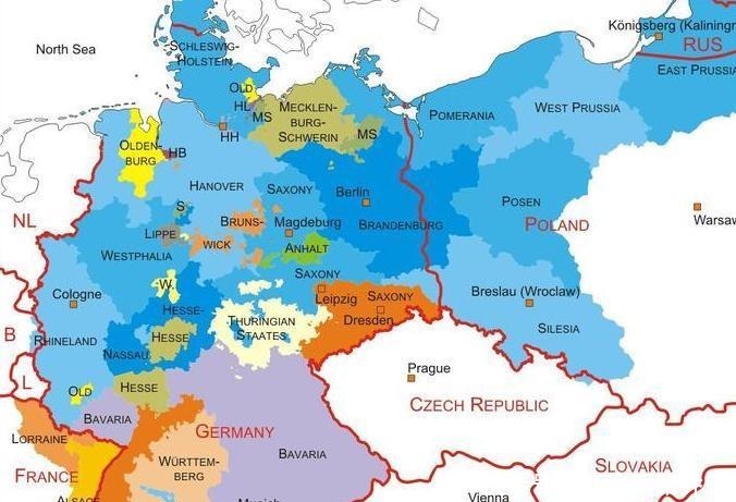 勃兰登堡藩|普鲁士王国的疆域,还有多少残留在德国?