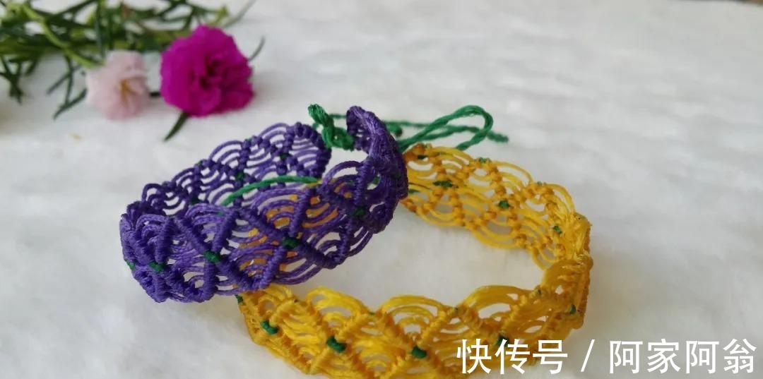 编绳 分分钟钟能学会的手工教程 一看就会的diy手工编绳斜卷结手链