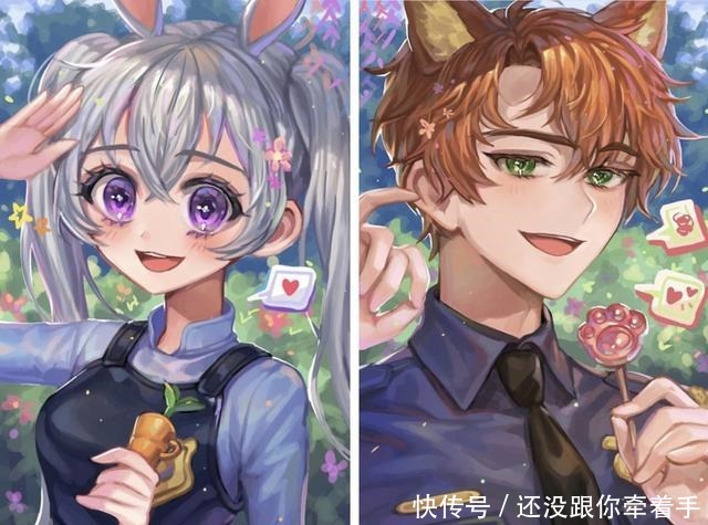 色彩缤纷|迪士尼公主变“日漫女主角”，色彩缤纷很特别，微笑的艾莎最好看