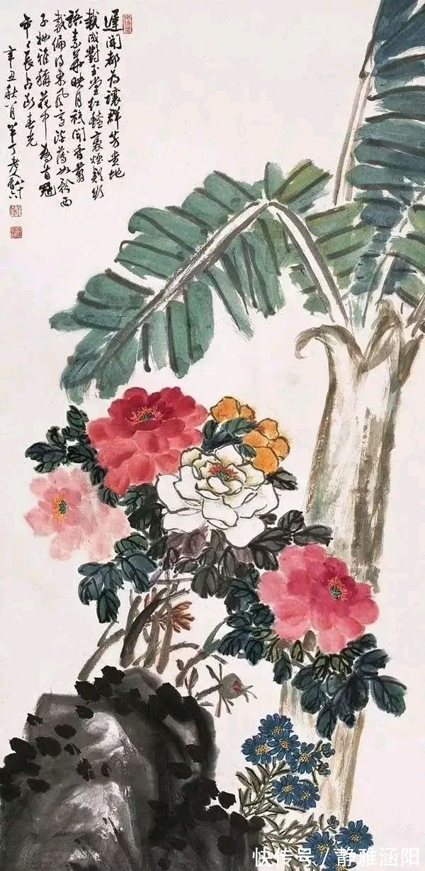 陈半丁|嗜书画入骨的陈半丁,一组有个性的牡丹花