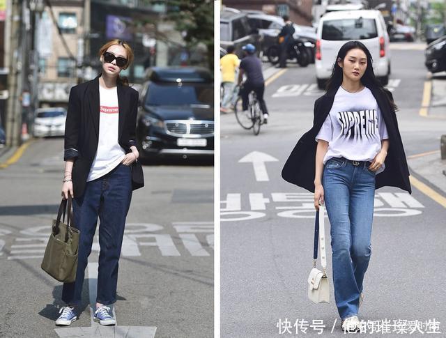 韩国女生真会穿，各种西装时髦帅气，简单易学，论会穿就服她们