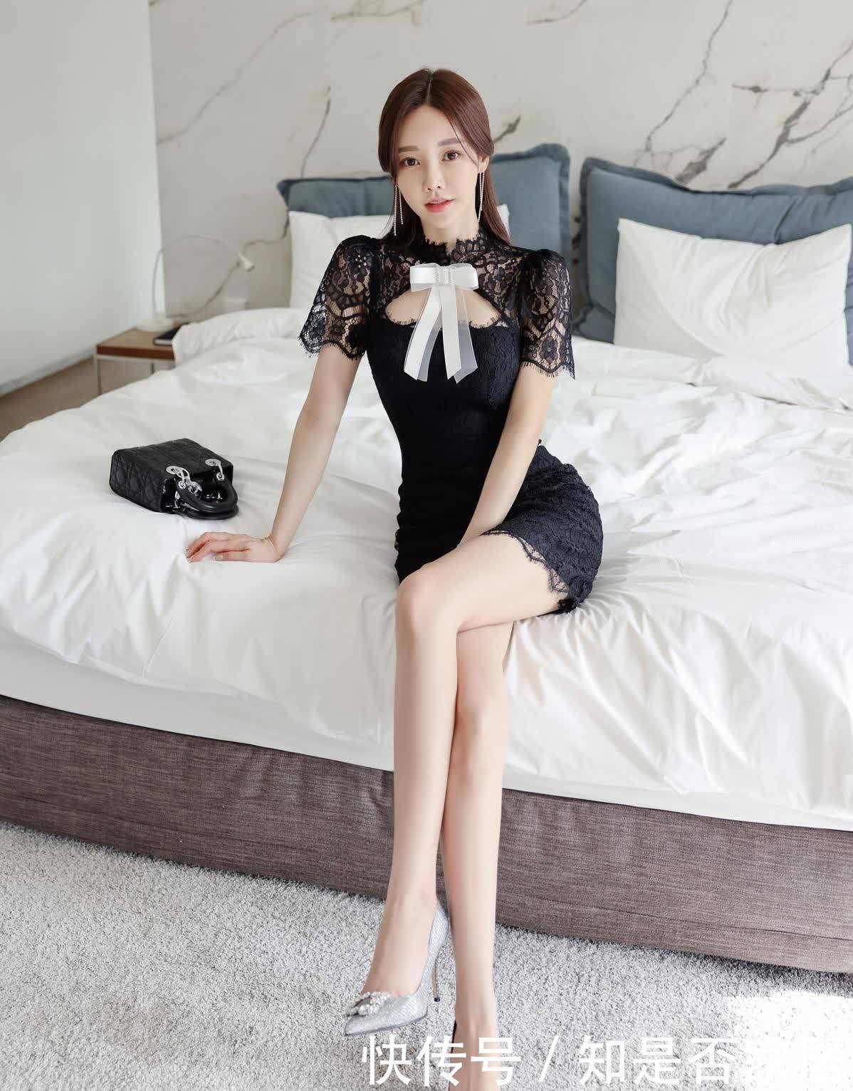 美人图鉴孙允珠:夜雨芭蕉幽篁凝露印花连衣裙