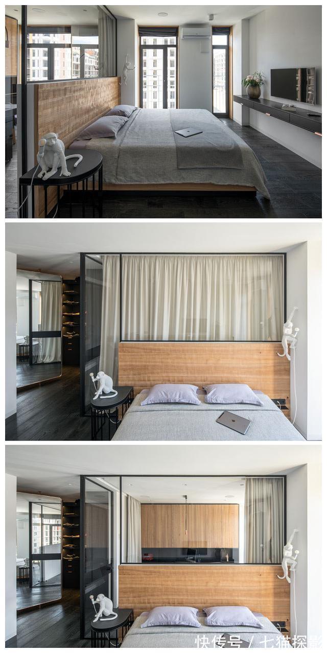 装修|公寓装修改造,一个玻璃隔断划分三间卧室出来,外国佬就是会玩