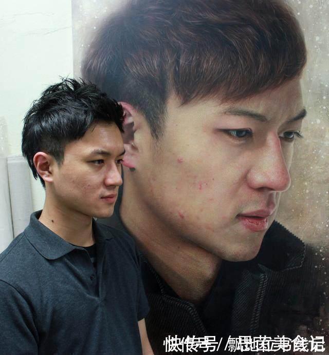 照相机#80后画人物打败冷军,放大10倍毛孔都清晰可见,网友:人肉照相机