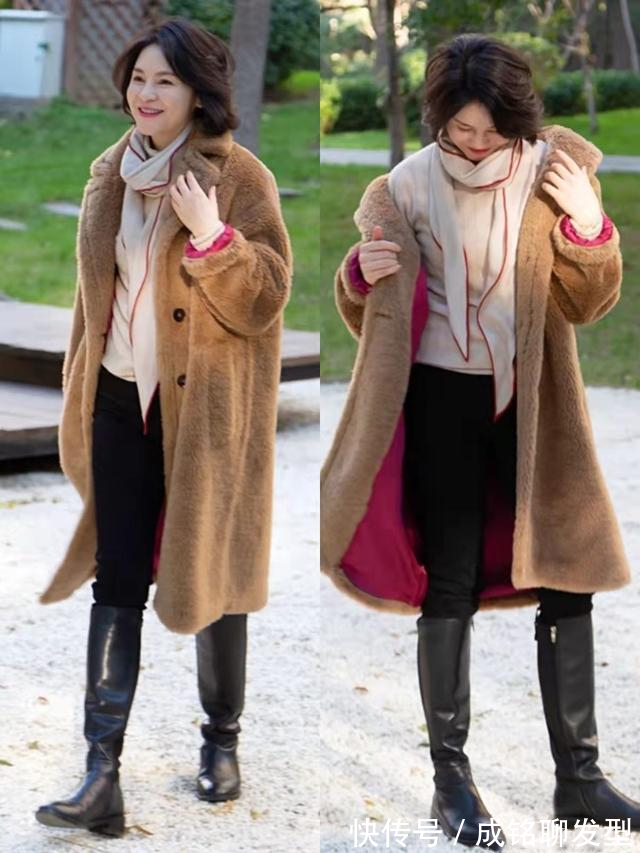 中年女人|中年女人冬装这样穿搭,优雅大气又有时尚感,保暖舒适还显年轻