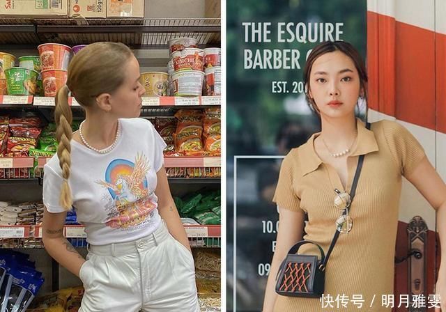 珍珠项链太老气24岁的Jennie表示不同意,挑对了轻松变时髦