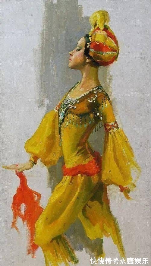 芭蕾舞剧@俄罗斯画家阿纳斯塔西娅·沃斯特雷佐娃漂亮油画作品欣赏