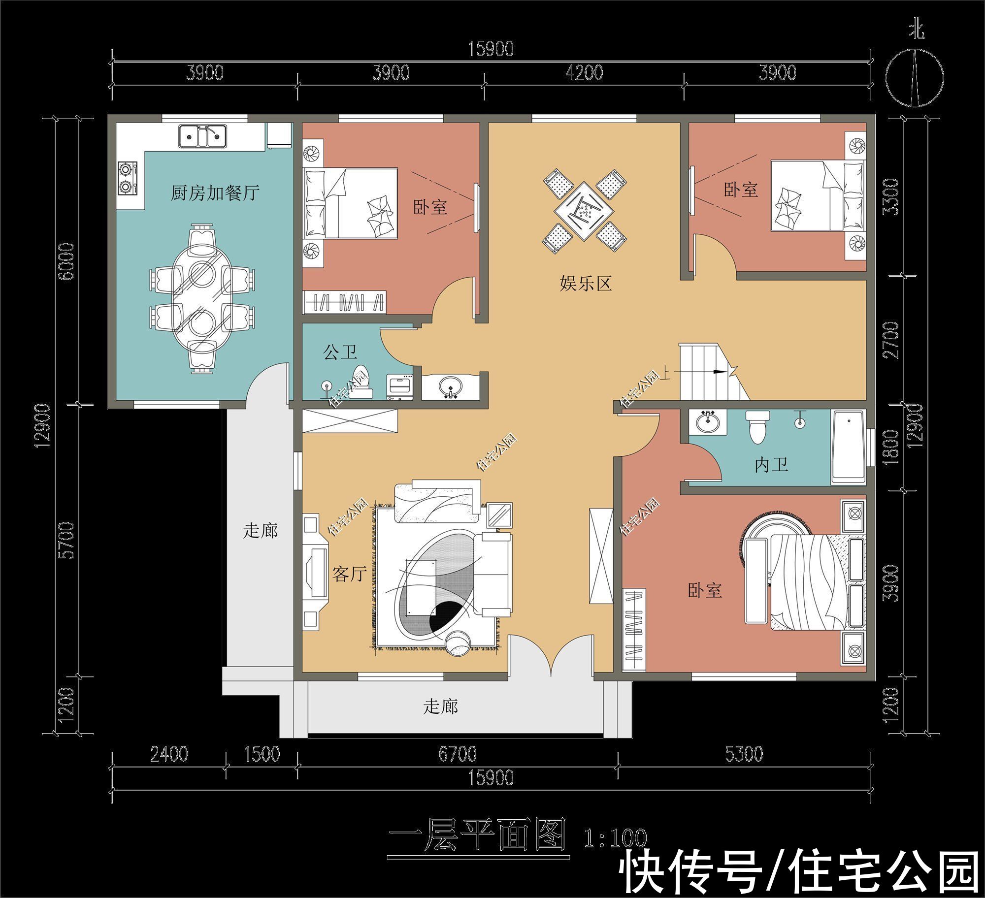 棋牌室|推荐10套带棋牌室的农村住房，农村住房这样建，舒适又安逸