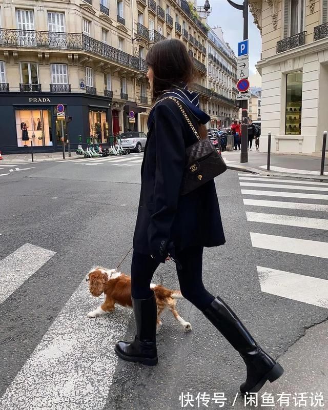 中裤|时尚就是个圈,曾经的“靴中裤”穿法又开始流行,时髦显瘦又保暖