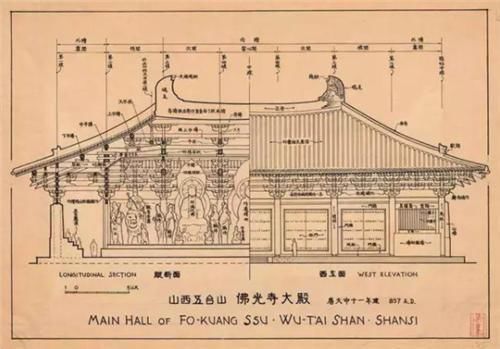 梁思成的古建筑手绘稿：当时没有CAD，但精美程度却令人叹为观止