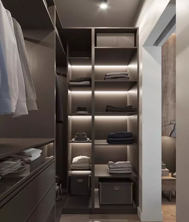 隐形柜|51平一房一厅,隐形门,隐形柜,美观省空间,灯带搭配,美感十足