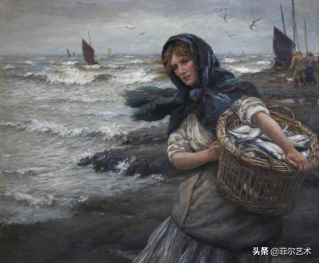 画家|苏格兰画家约翰·麦基的“女人与海”油画艺术作品欣赏