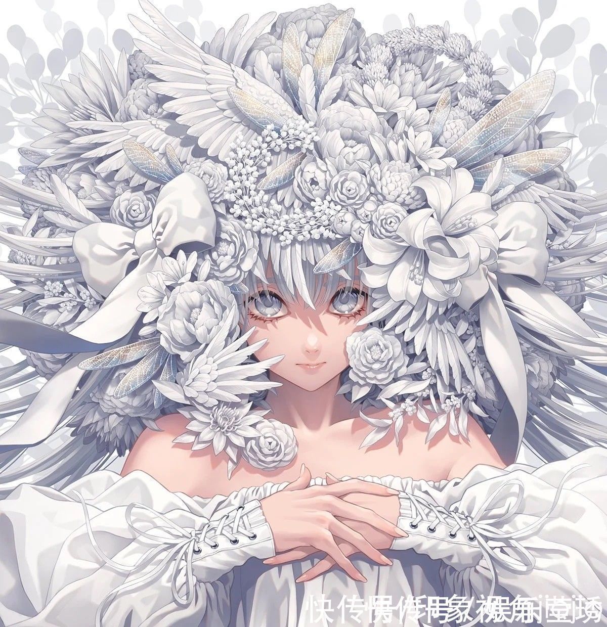 jiojio&五彩斑斓的白色系插画,霸气的画风,细节满满