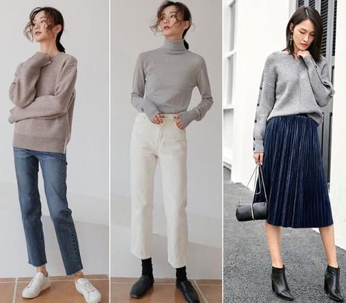 肤色 毛衣的时尚穿搭,让你提升穿衣质感和气质,你还差哪款