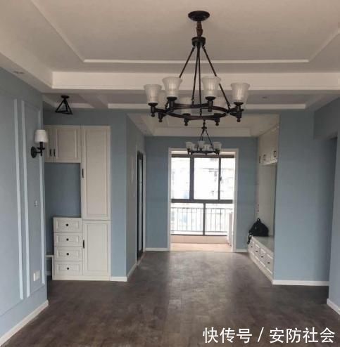 浅蓝色系|新家8个月完工，花了13万，晾着通风中，家具没进场就很漂亮了