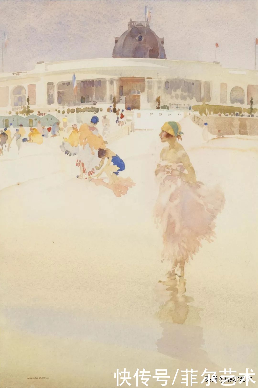 艺术家|苏格兰艺术家弗林特的女子水彩画，美轮美奂